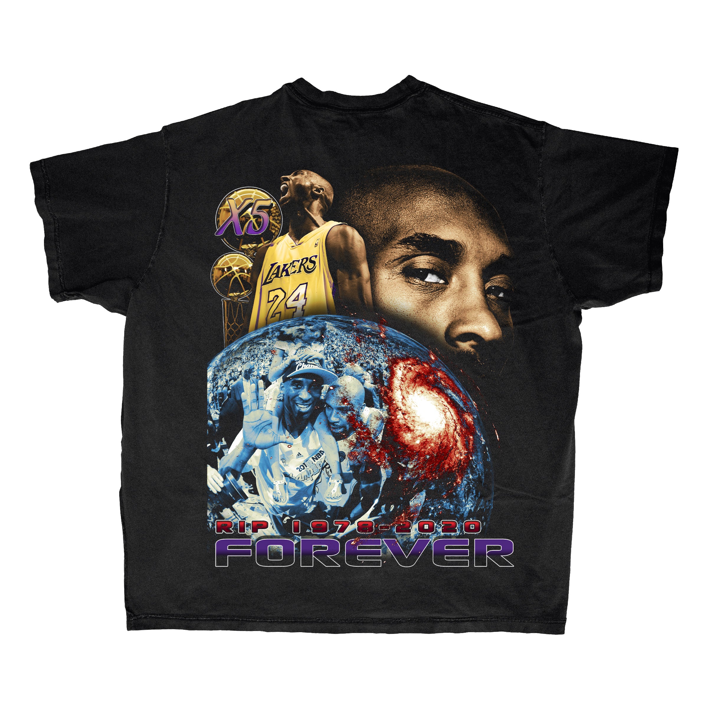 Black Mamba Double Printed T-Shirt - Retro Finest Tees