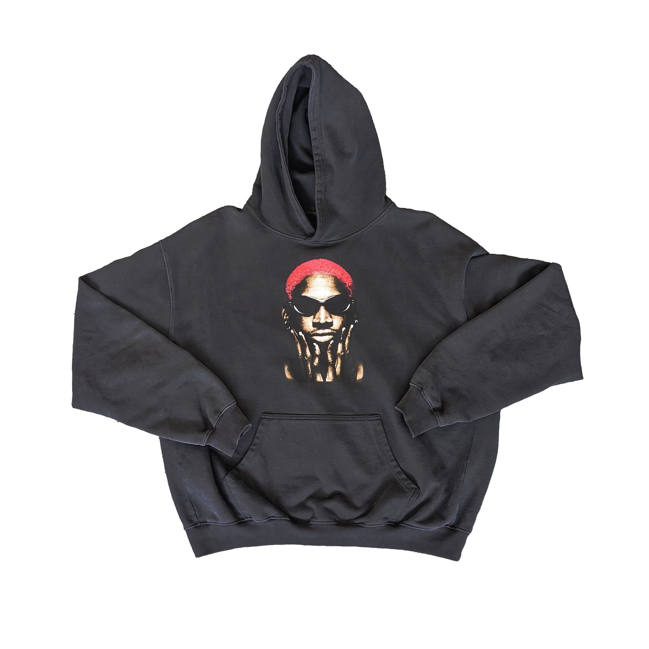 Rodman Puff Print Oversized Hoodie - Retro Finest