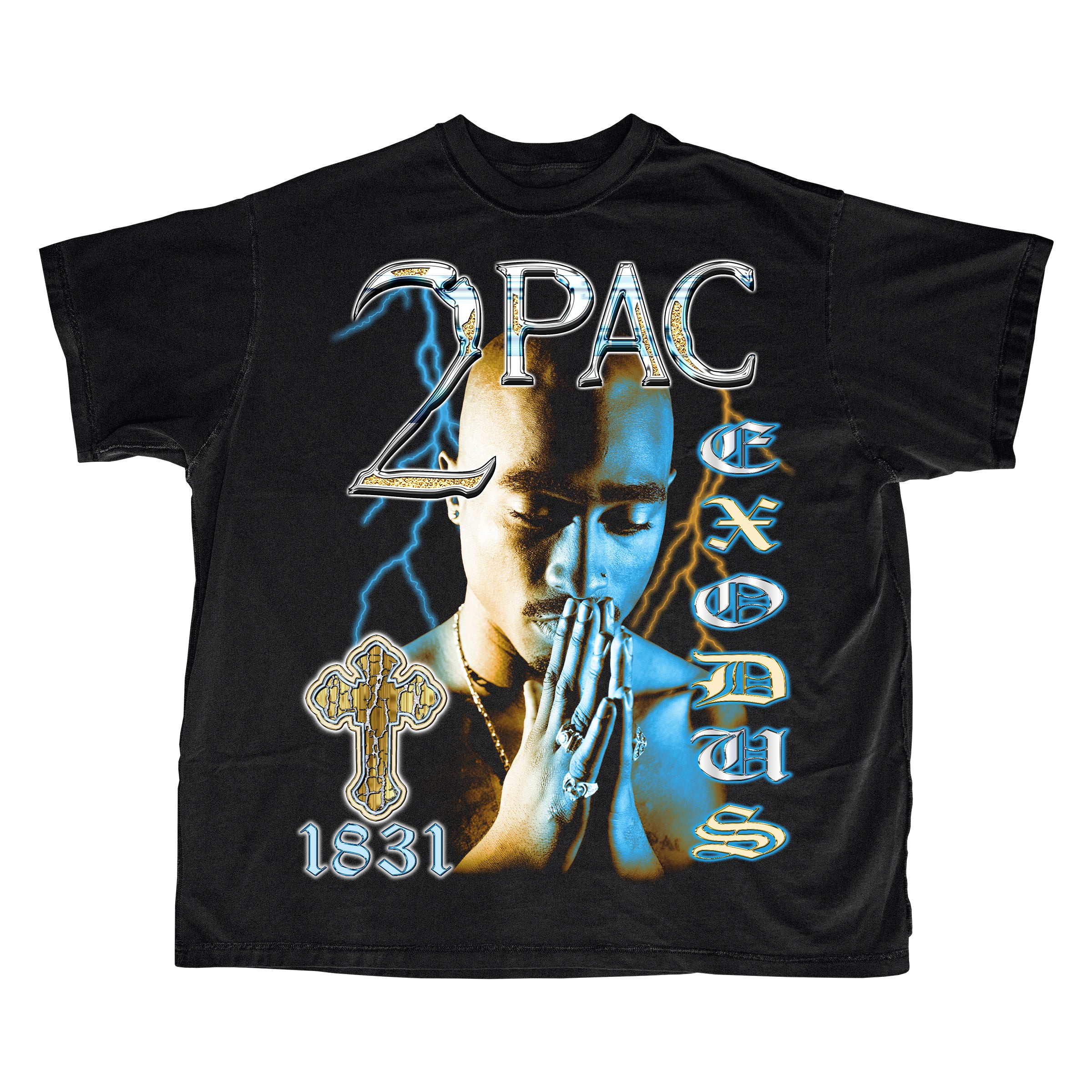 Two Pack Singer Tupac Shakur T-Shirt / Double Printed – Retro Finest