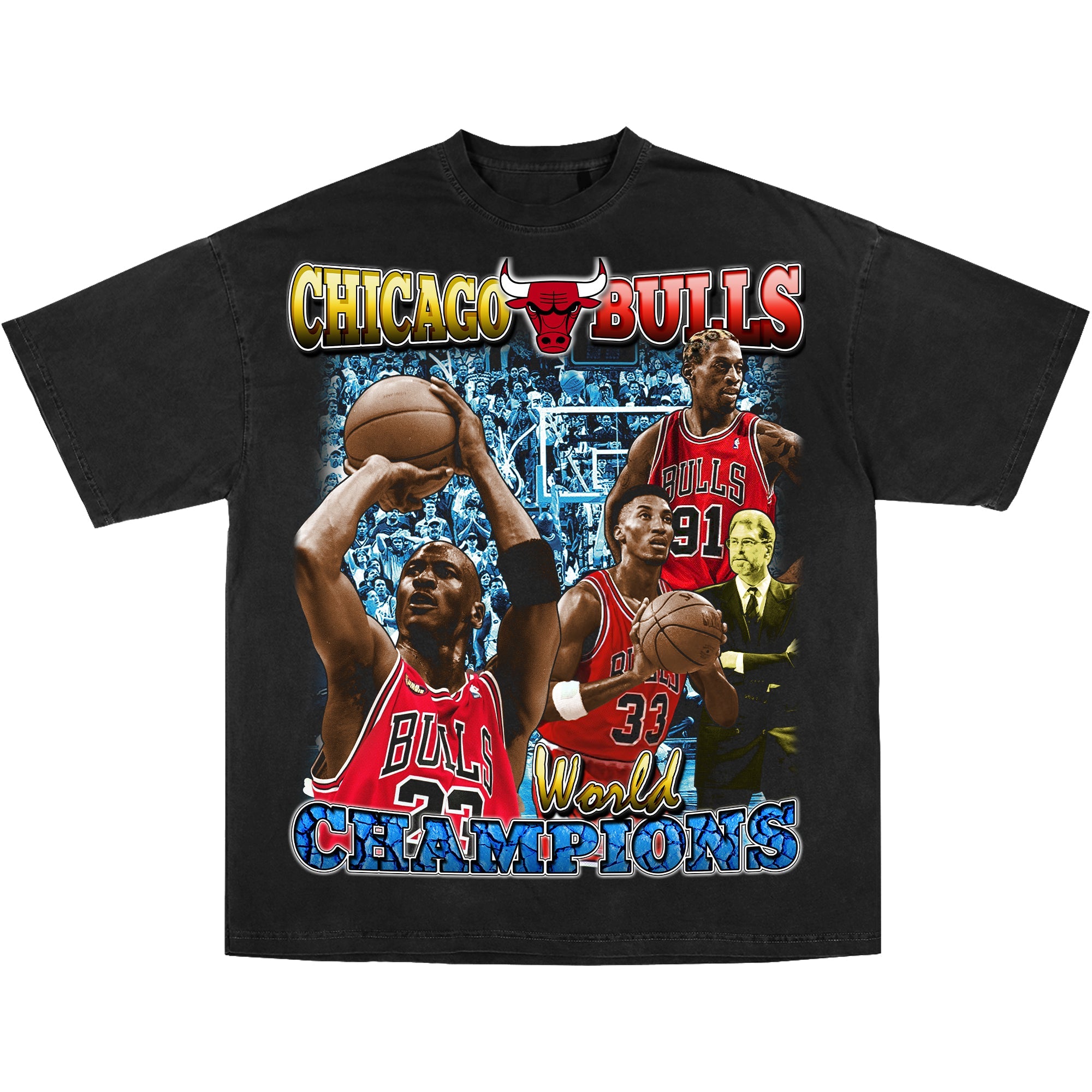 着丈64VINTAGE Chicago Bulls Printed T-shirt